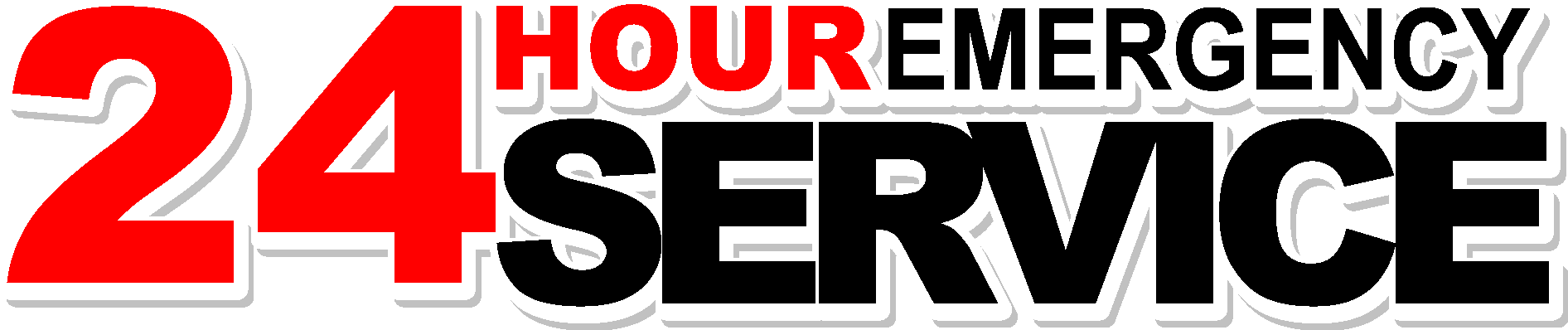 open 24 hours per day emergency logo