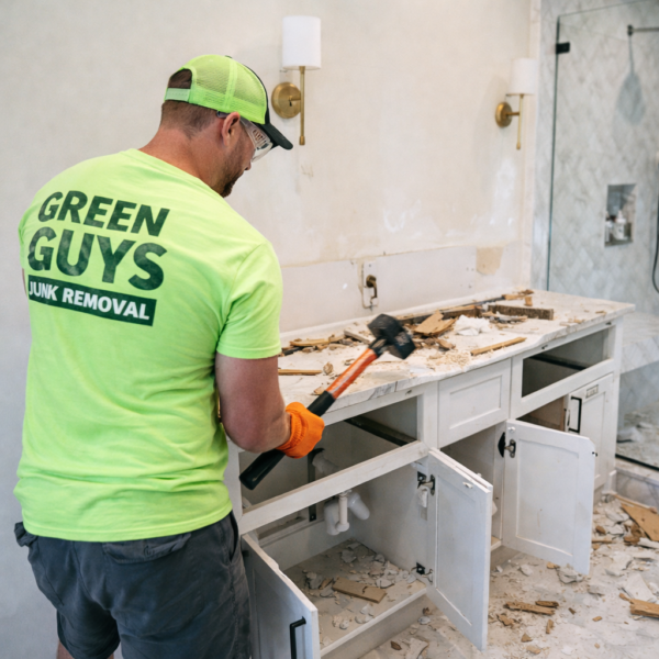 Bathroom Demolition & Debris Removal In Alpharetta GA | Green Guys Junk Removal