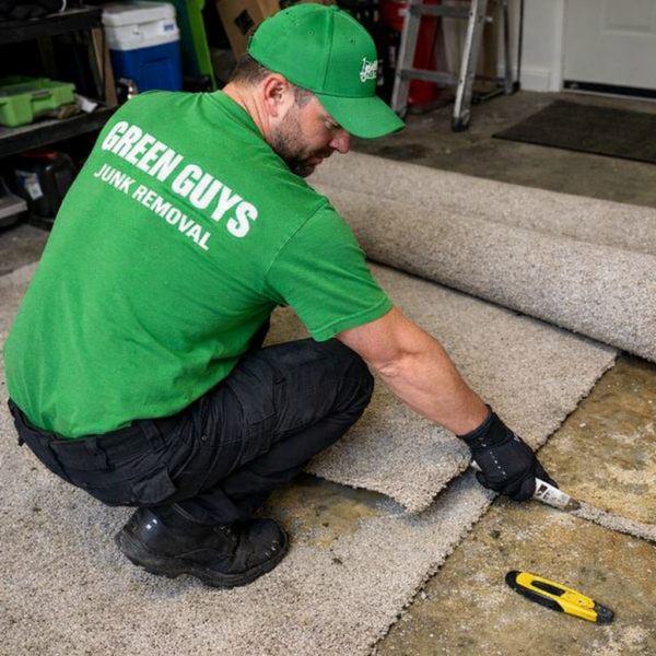 Carpet Removal in Alpharetta, GA | Tear-Out & Haul Away | Green Guys Junk Removal