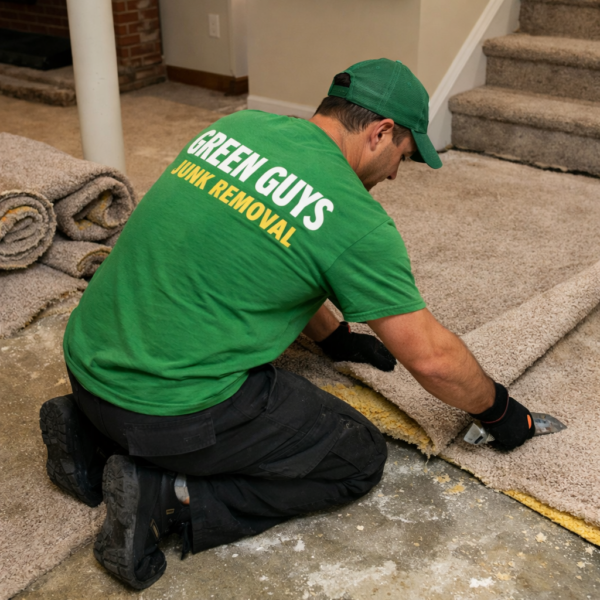 Carpet Removal in Johns Creek, GA | Tear-Out & Haul Away | Green Guys Junk Removal
