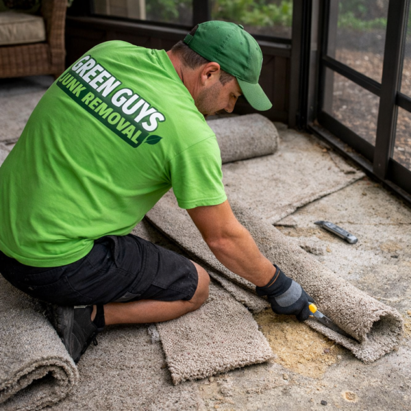 Carpet Removal in Peachtree Corners, GA | Tear-Out & Haul Away | Green Guys Junk Removal