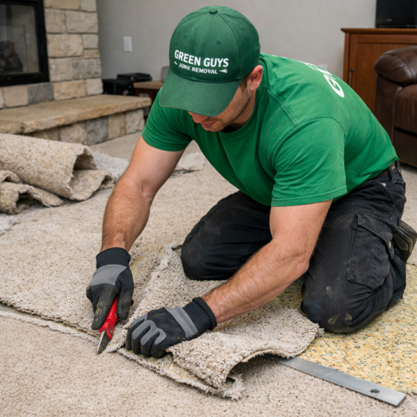 Carpet Removal in Roswell, GA | Tear-Out & Haul Away | Green Guys Junk Removal
