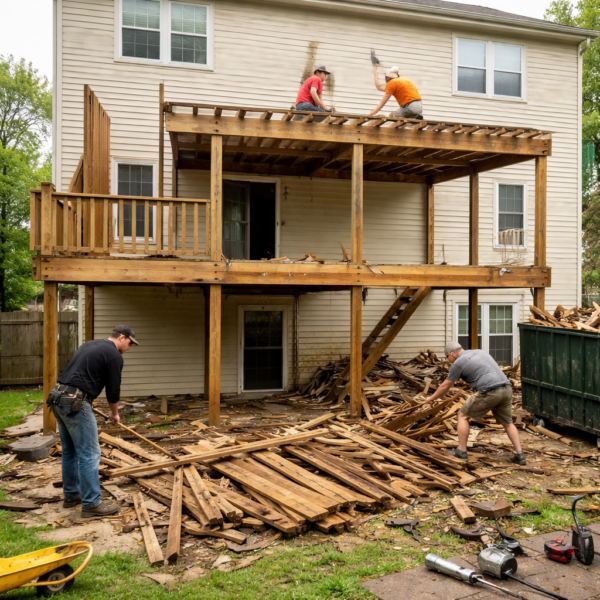 Deck Removal & Demolition In East Cobb, GA | Green Guys Junk Removal