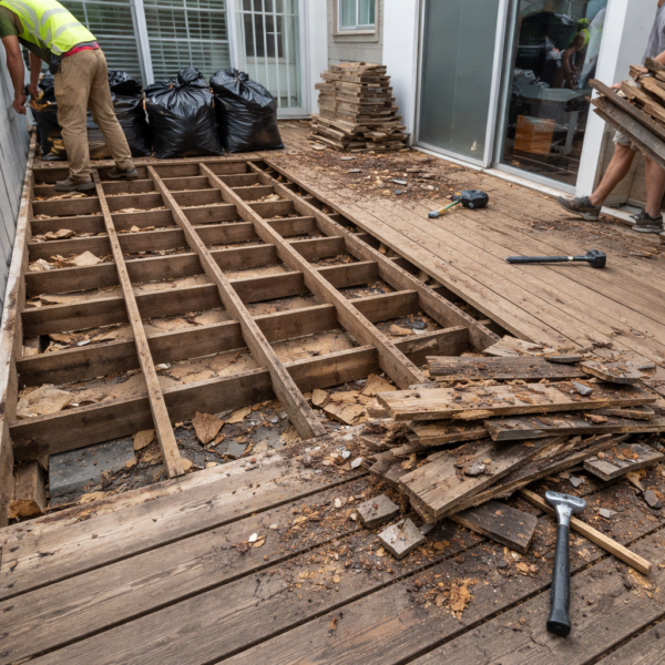 Deck Removal & Demolition In East Cobb, GA | Green Guys Junk Removal