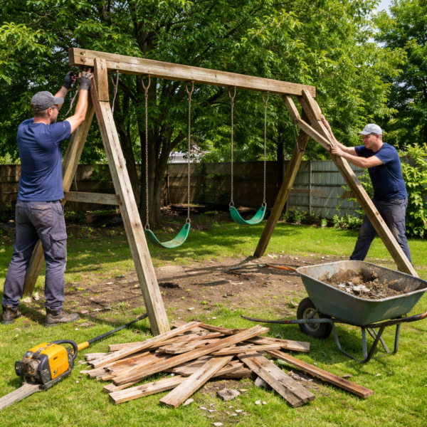 Swing Set Removal & Disposal In Dunwoody, GA | Green Guys Junk Removal