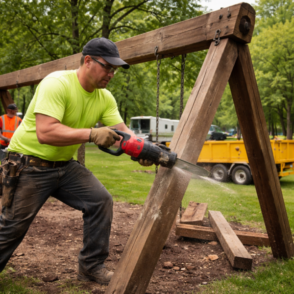 Swing Set Removal & Disposal In Lawrenceville, GA | Green Guys Junk Removal