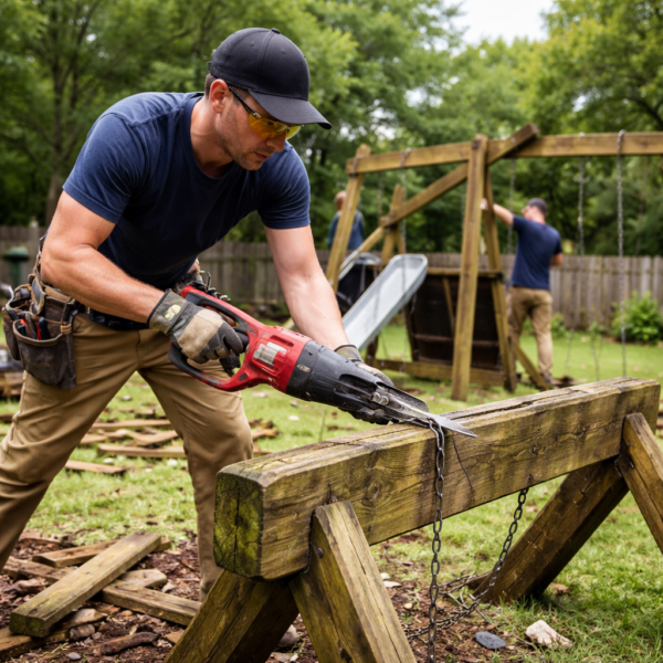 Swing Set Removal & Disposal In Peachtree Corners, GA | Green Guys Junk Removal