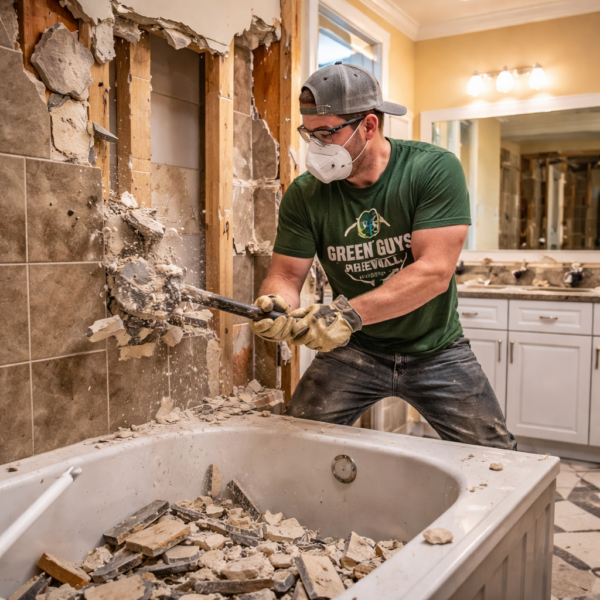 Bathroom Demolition & Debris Removal In North Atlanta GA | Green Guys Junk Removal