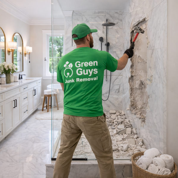 Bathroom Demolition & Debris Removal In Suwanee GA | Green Guys Junk Removal