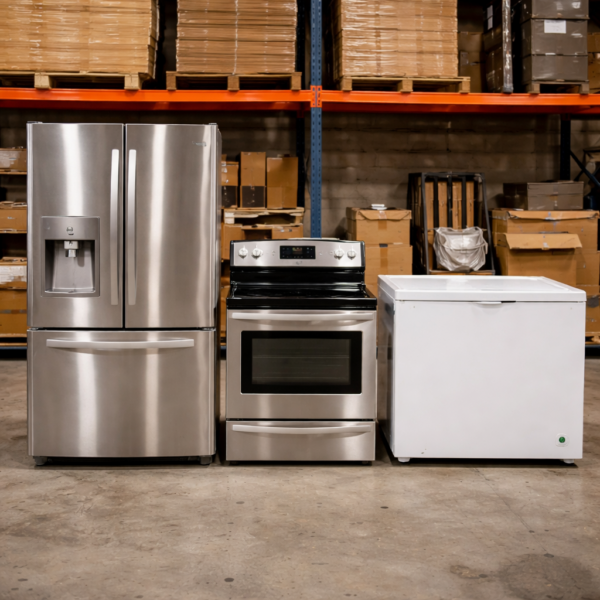refrigerator-oven-dishwasher-sitting-in-a-warehouse-unit