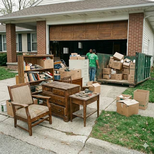 Garage Cleanout Services In Alpharetta GA | Green Guys Junk Removal